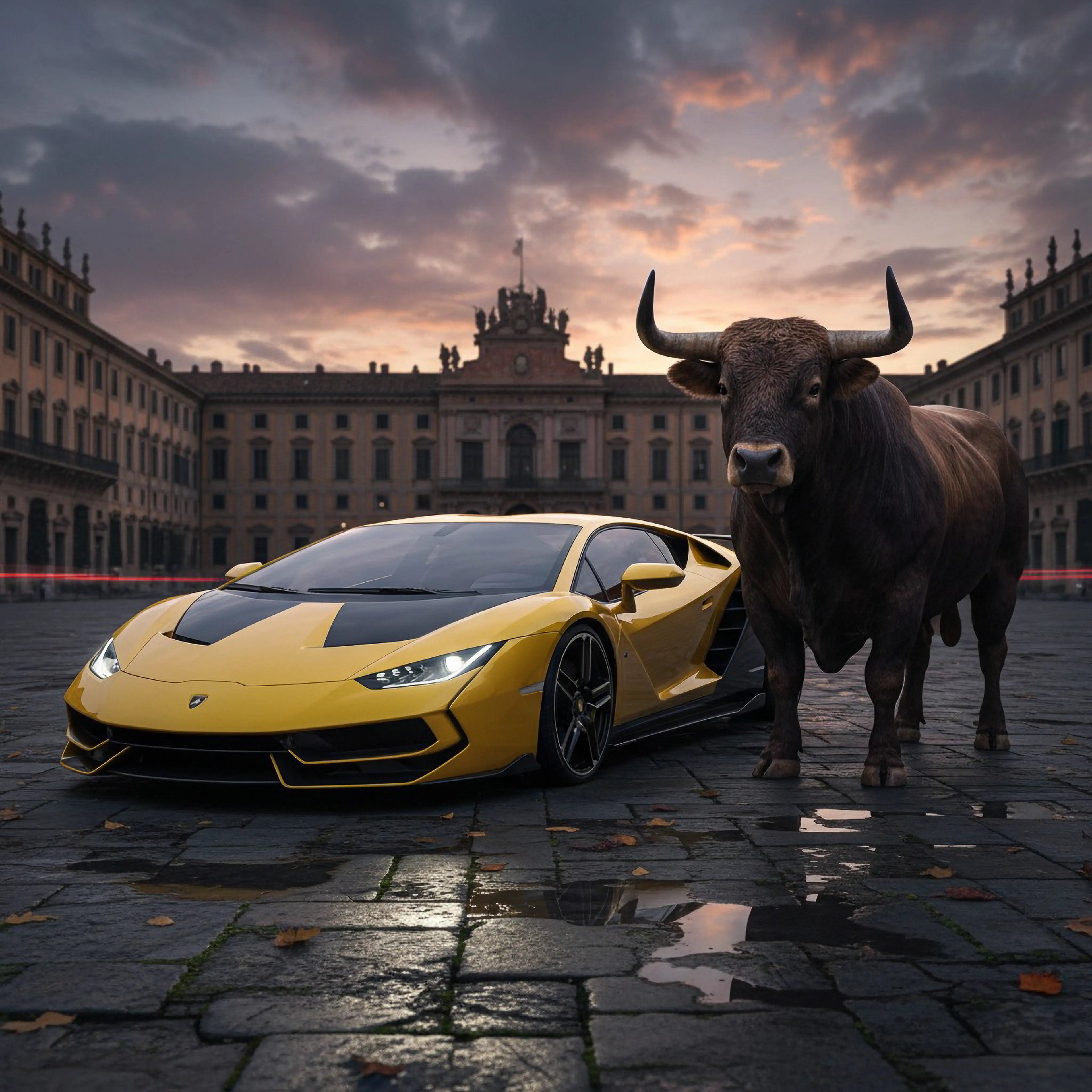 Lamborghini and Bull Puzzle