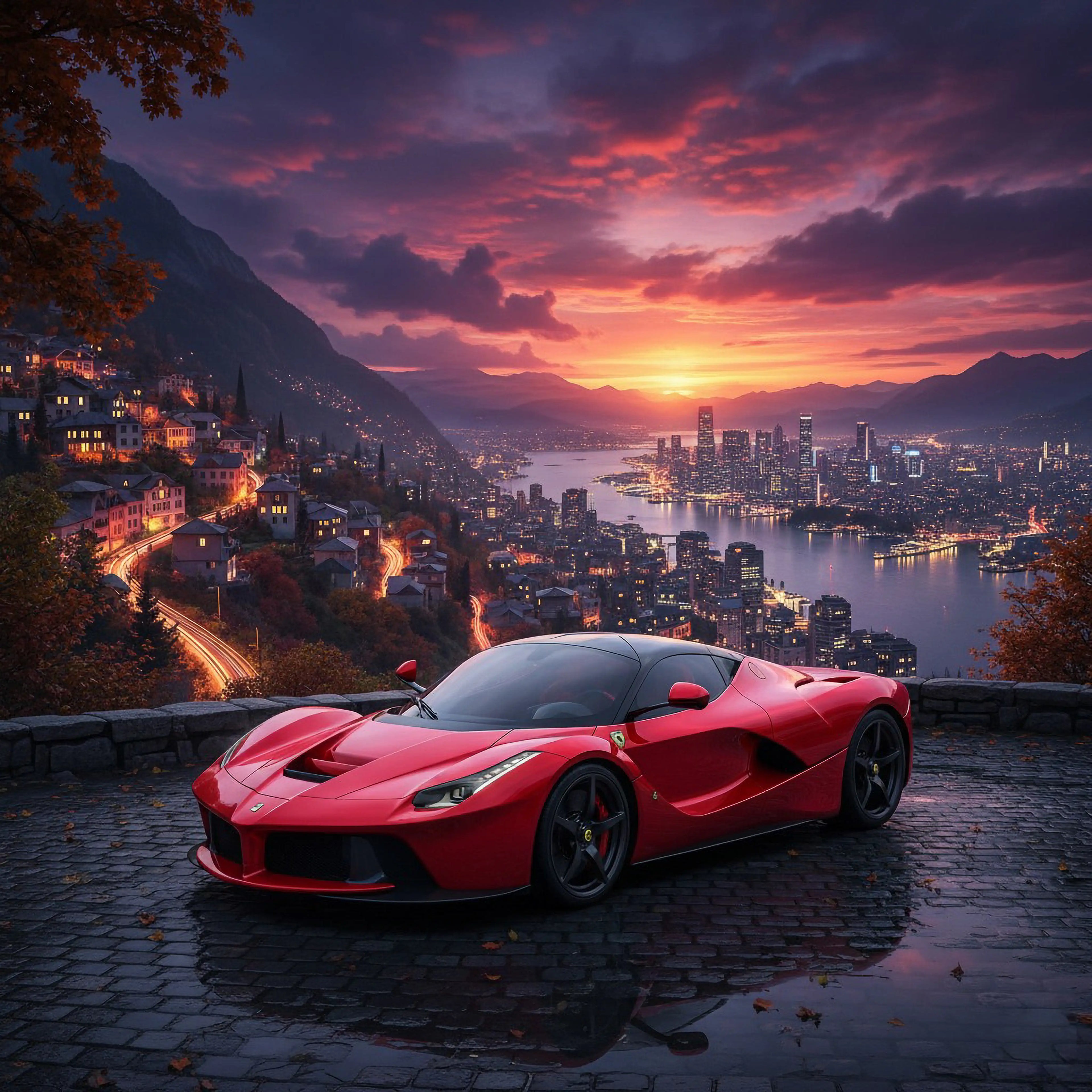 LaFerrari Cityscape Puzzle
