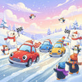 Car Kids Puzzle Snow Race