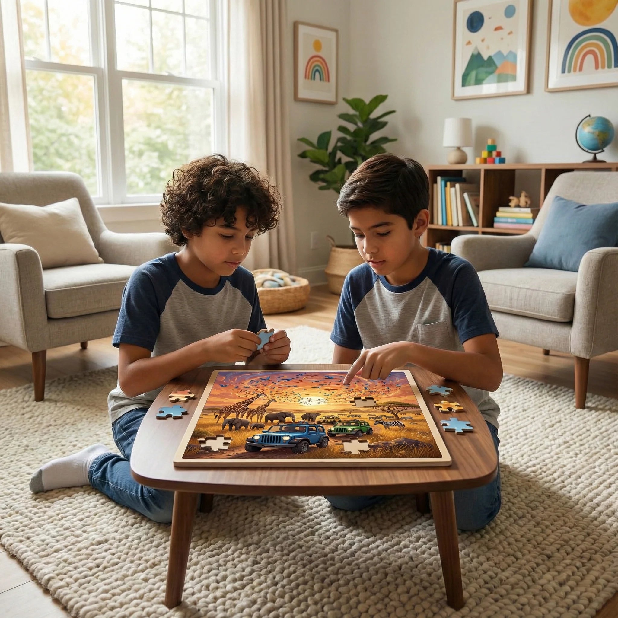 Car Kids Puzzle Savannah trip