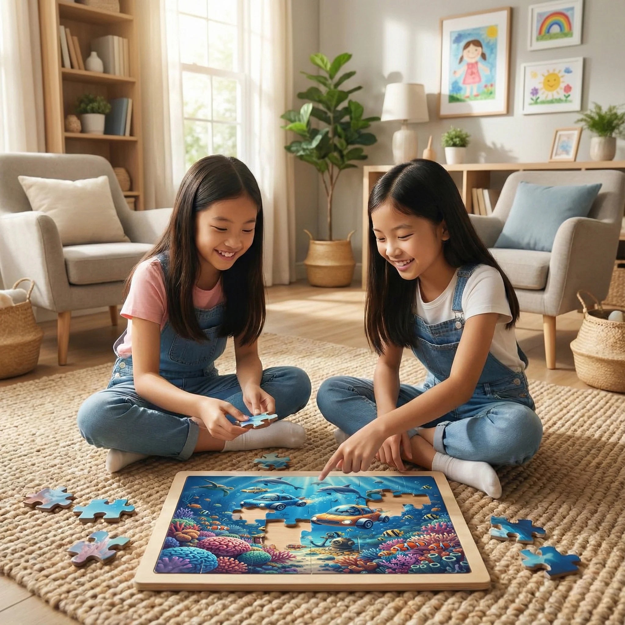 Car Kids Puzzle Exploring The Sea