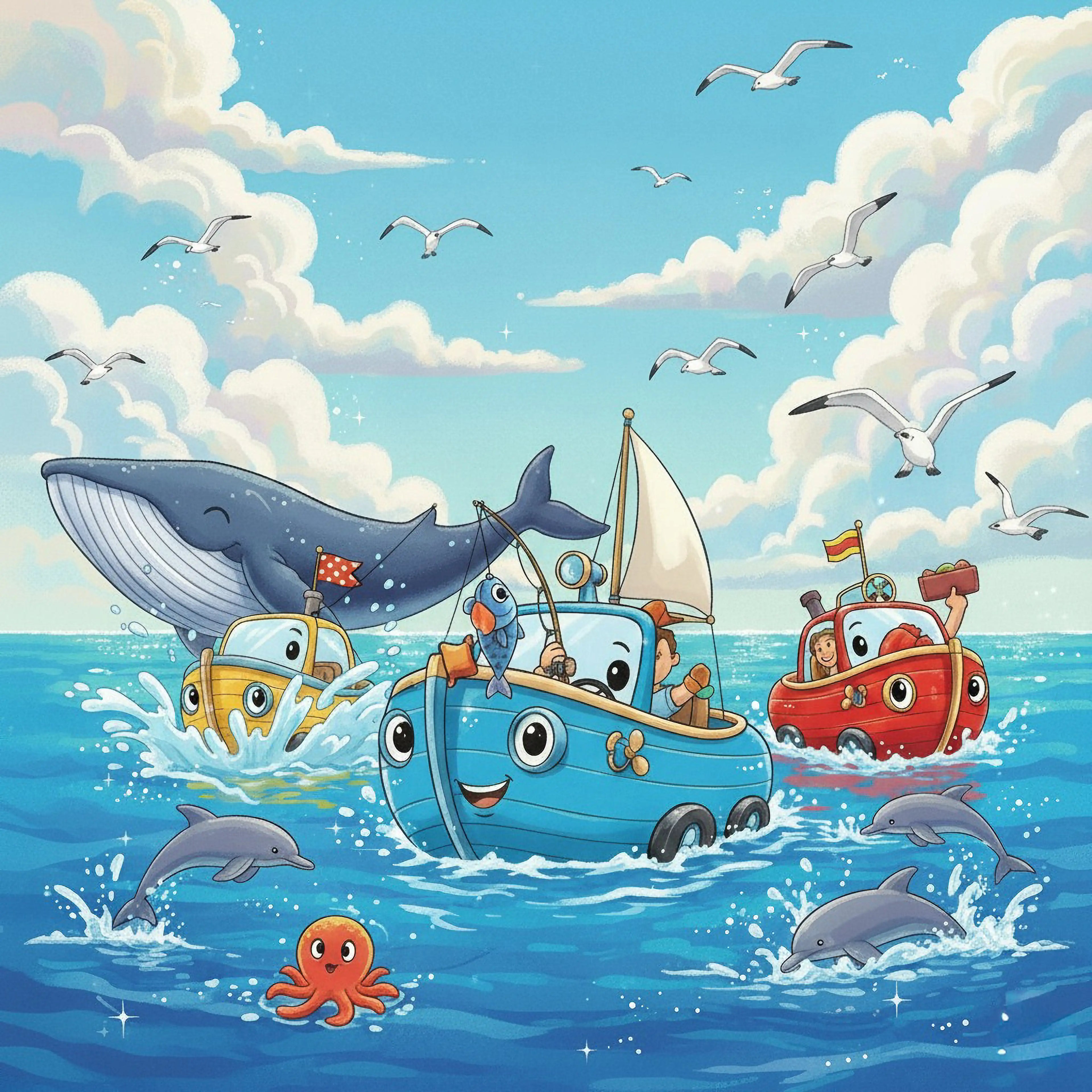 Car Kids Puzzle Fishing Trip