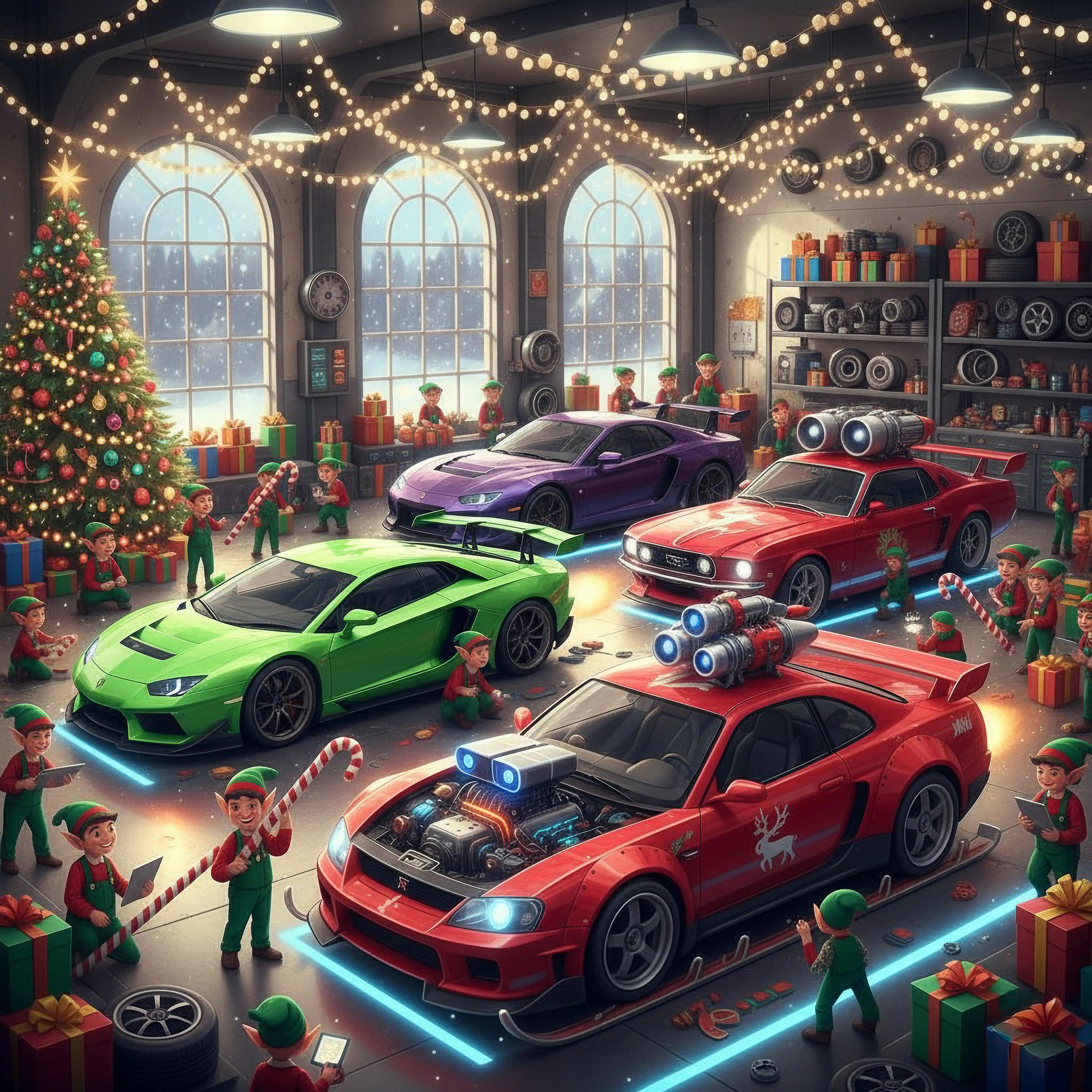 Car Kids Puzzle Santa's Workshop