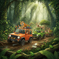 Car Kids Puzzle Jungle trip