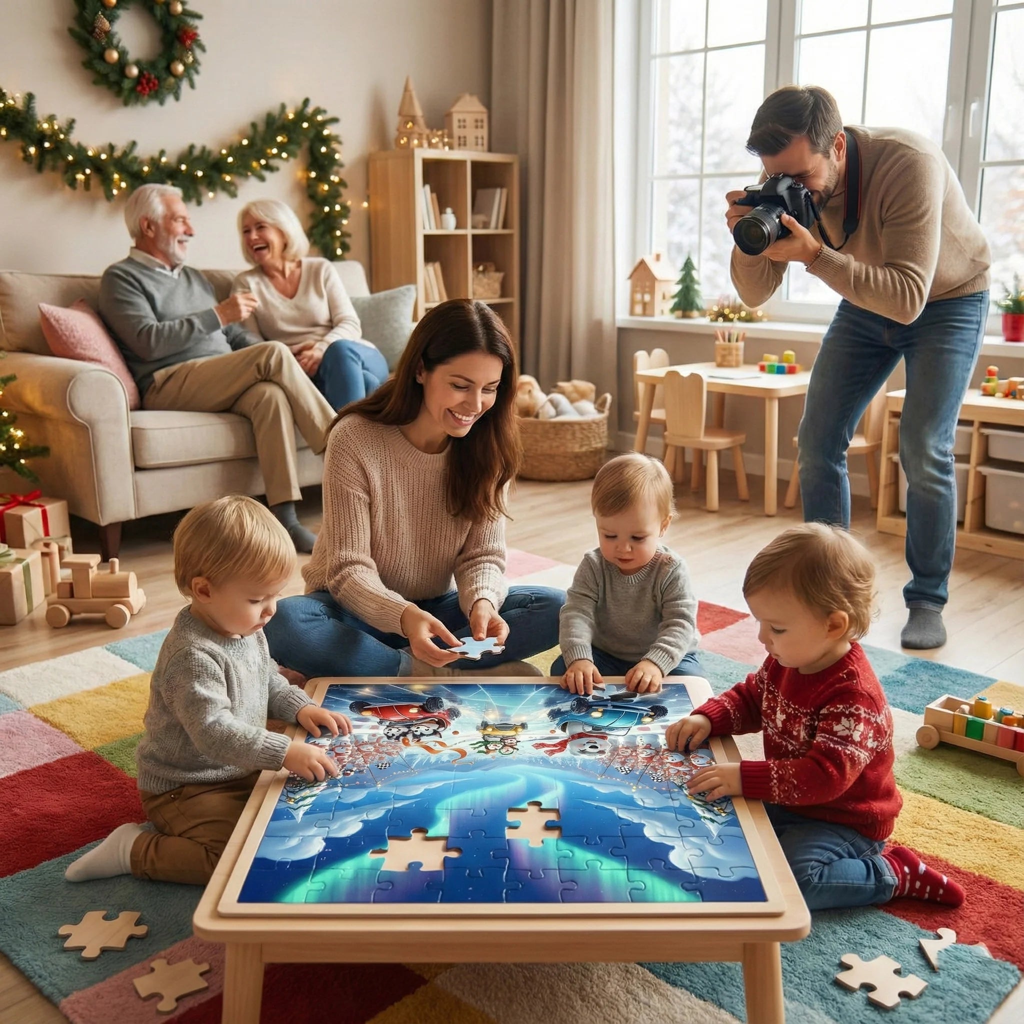 Car Kids Puzzle Championship Snow Race