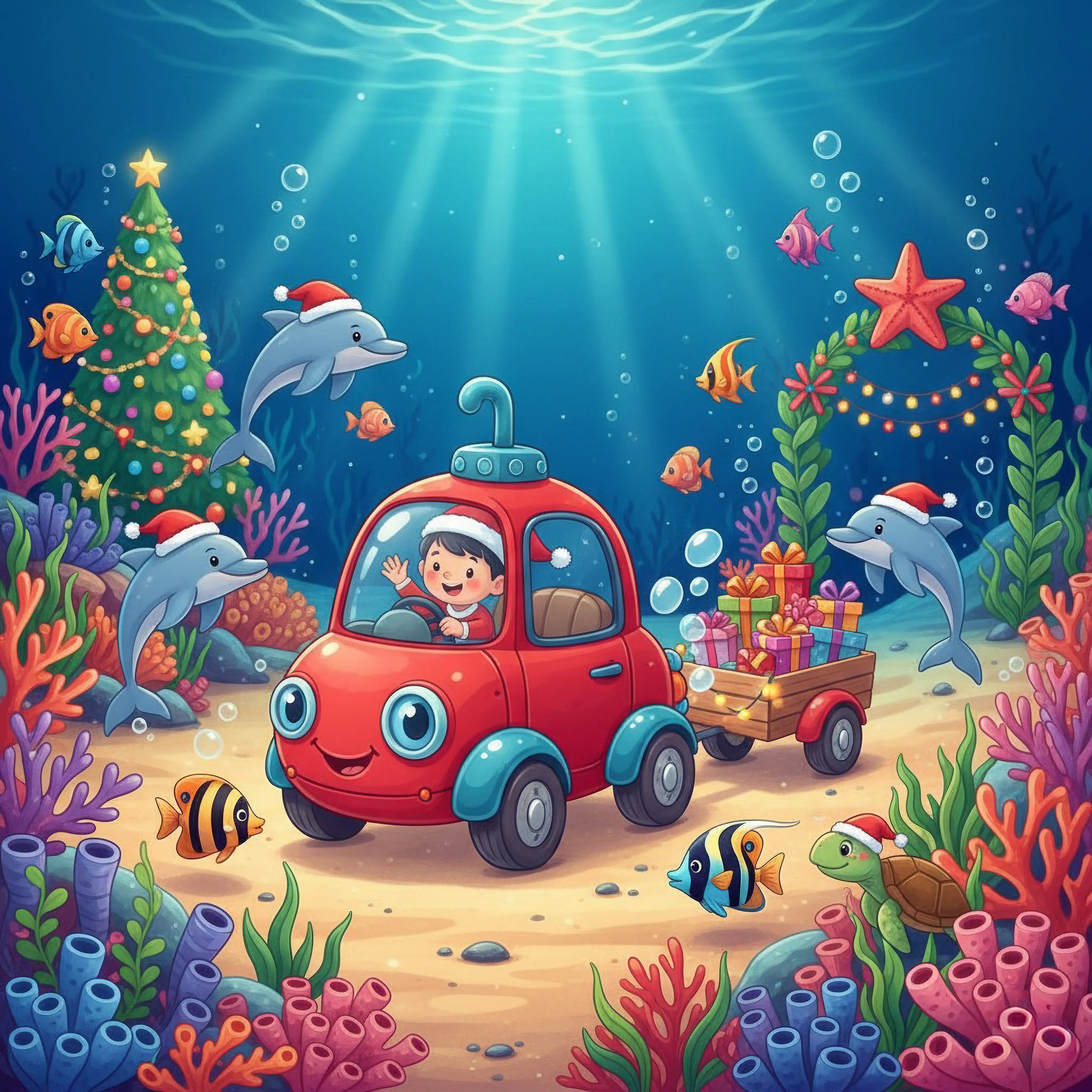 Car Kids Puzzle Under The Sea
