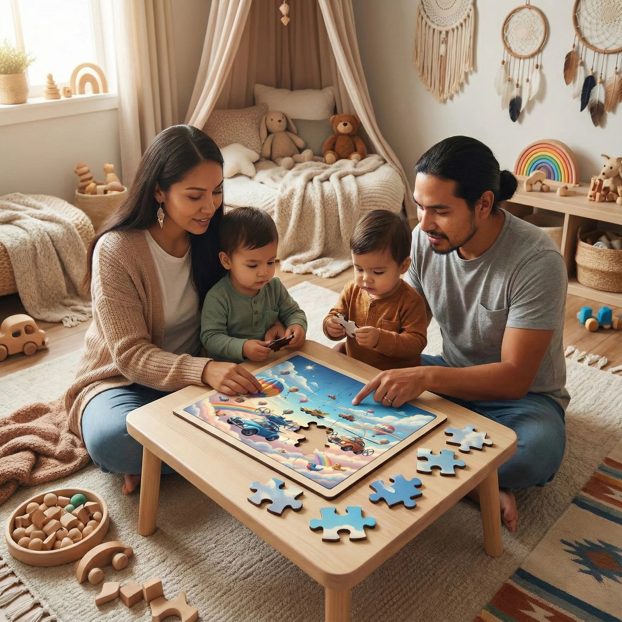 Car Kids Puzzle with Air Balloons 2