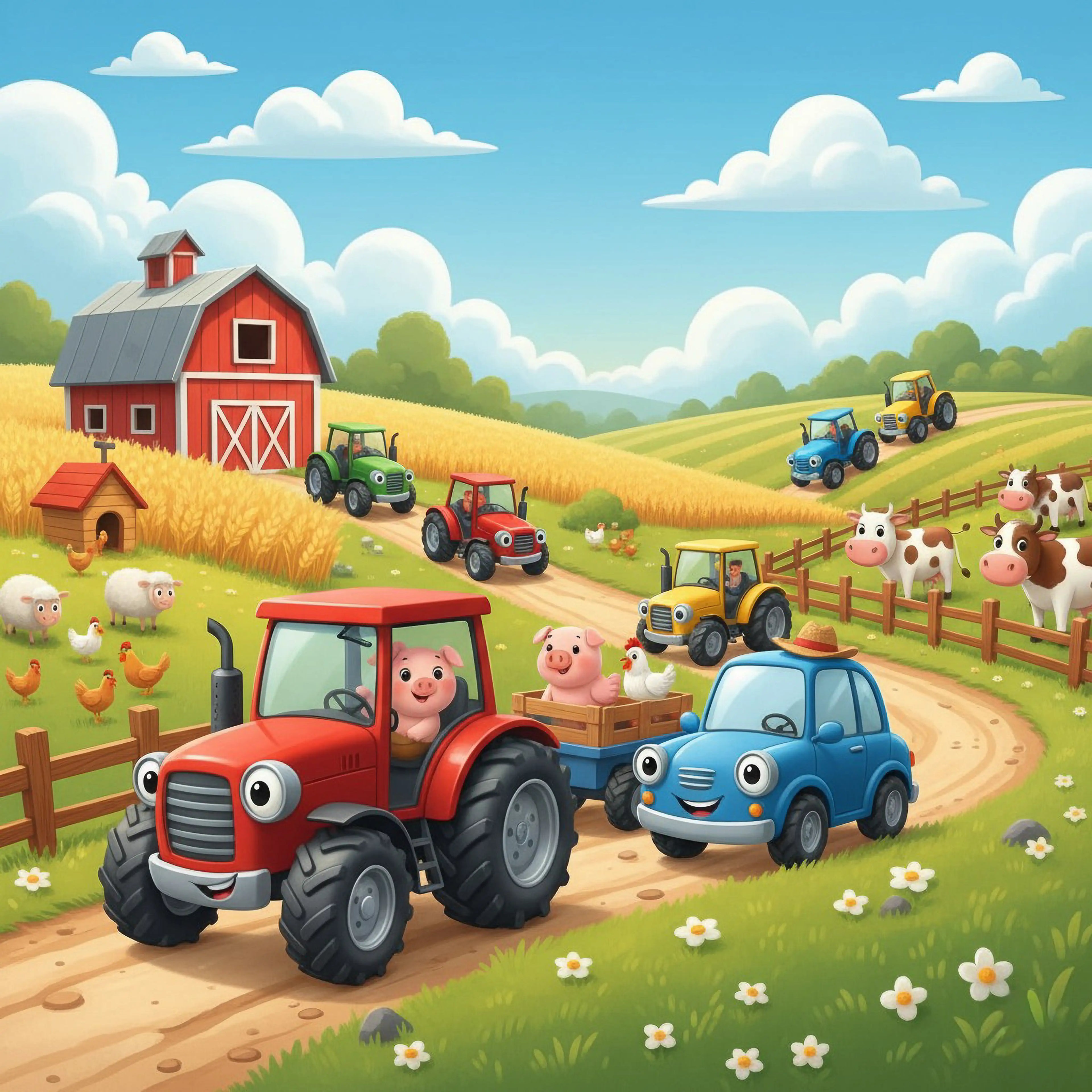 Car Kids Puzzle at The Farm